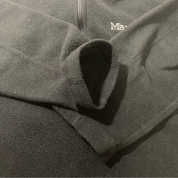 Marmot Polartec Men's M Classic Fleece 1/4 Zip Pullover Black Medium EUC - Picture 13 of 16